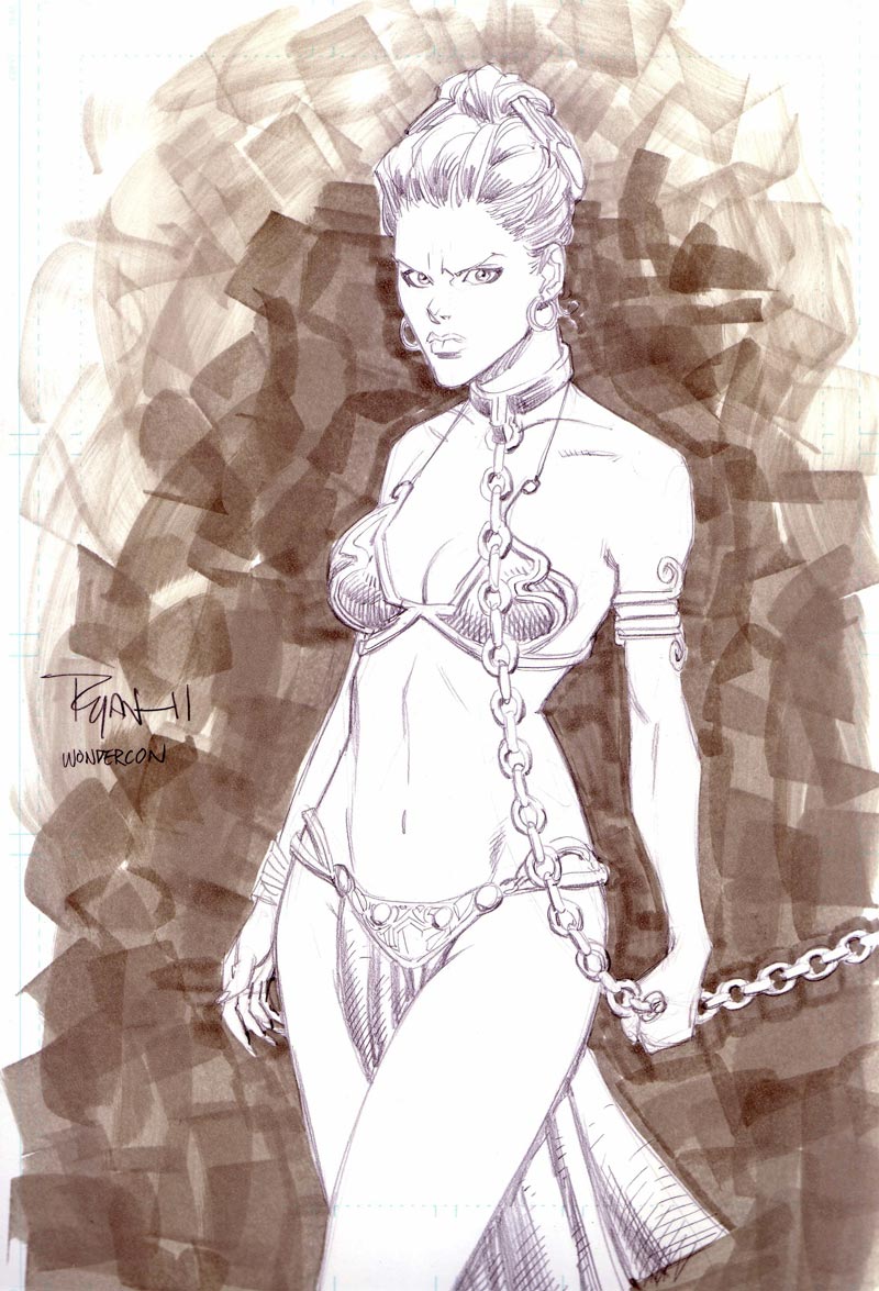 Slave Leia Wondercon sketch