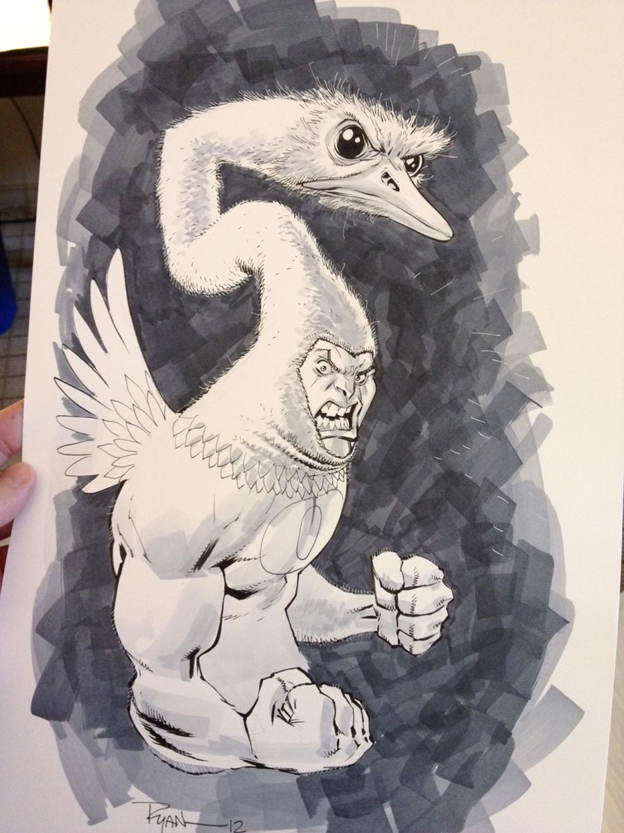 Ostrichard commission by RyanOttley