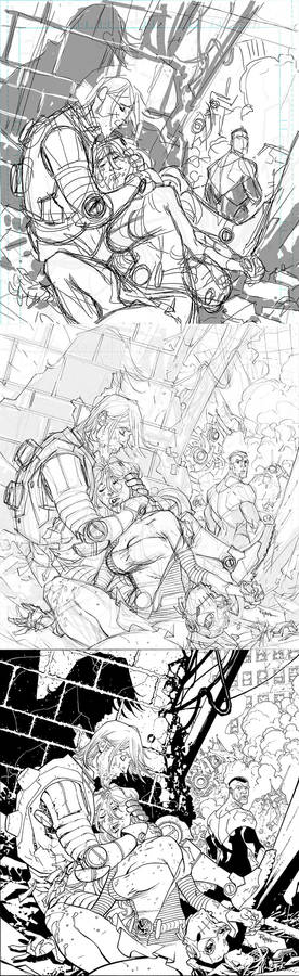 Invincible 96 cover process 3 stages