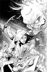 The Walking Dead 100 cover inks