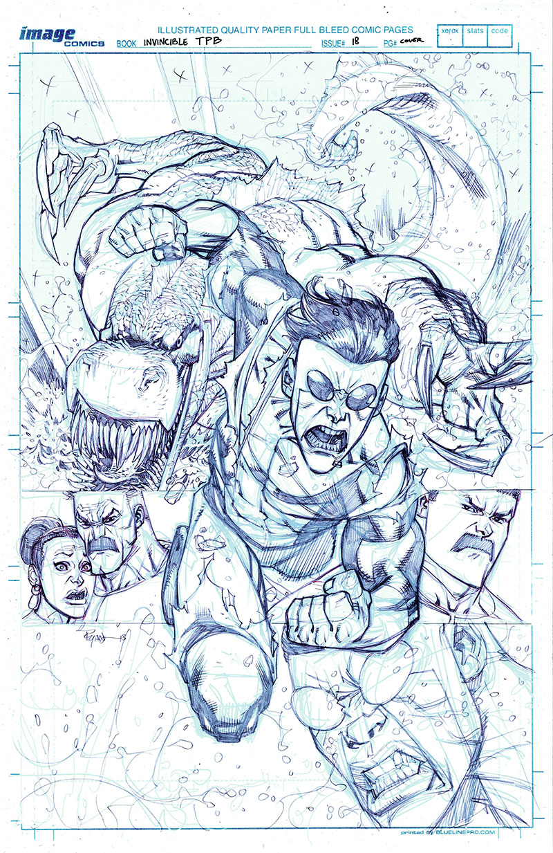 INVINCIBLE TPB 18 cover pencils