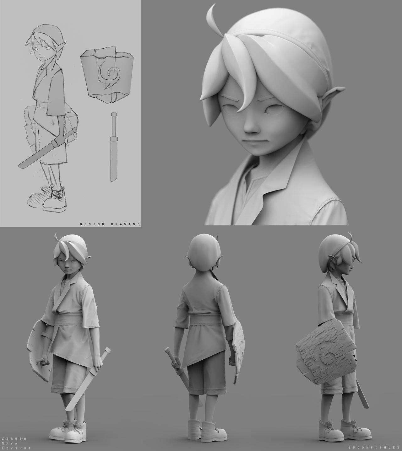 Deviantart Link Model Link Redesign Model by SpoonfishLee on DeviantArt
