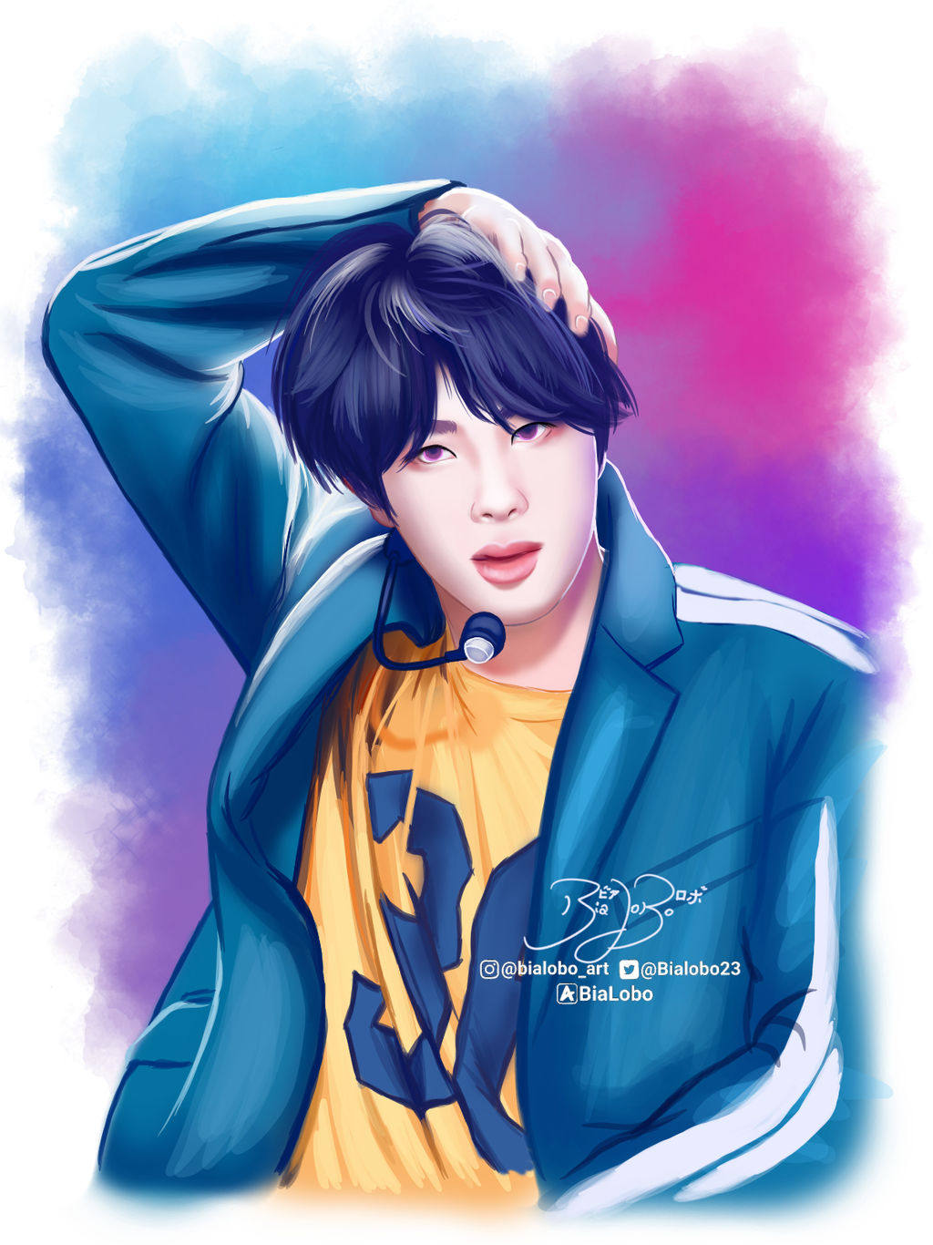 Jin BTS Fanart byBiaLobo by BiaLobo on DeviantArt Jin BTS Fanart byBiaLobo by BiaLobo on DeviantArt