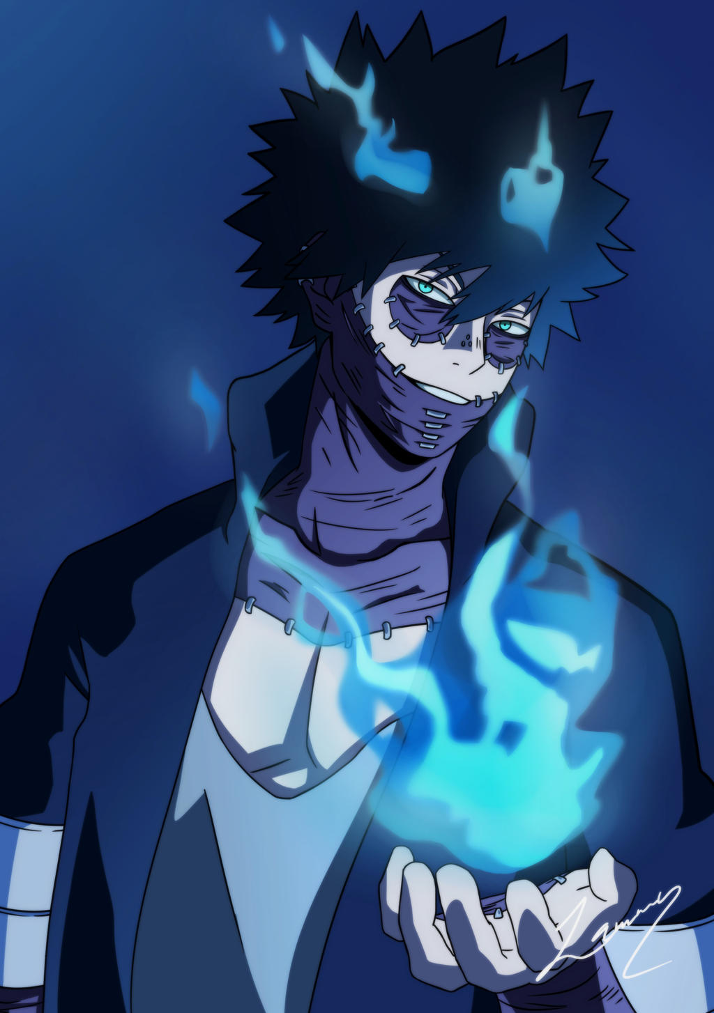 Dabi Chest Exploding Dabi with fire by lam0012 on DeviantArt