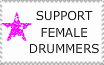 Female Drummers Stamp by davinakay