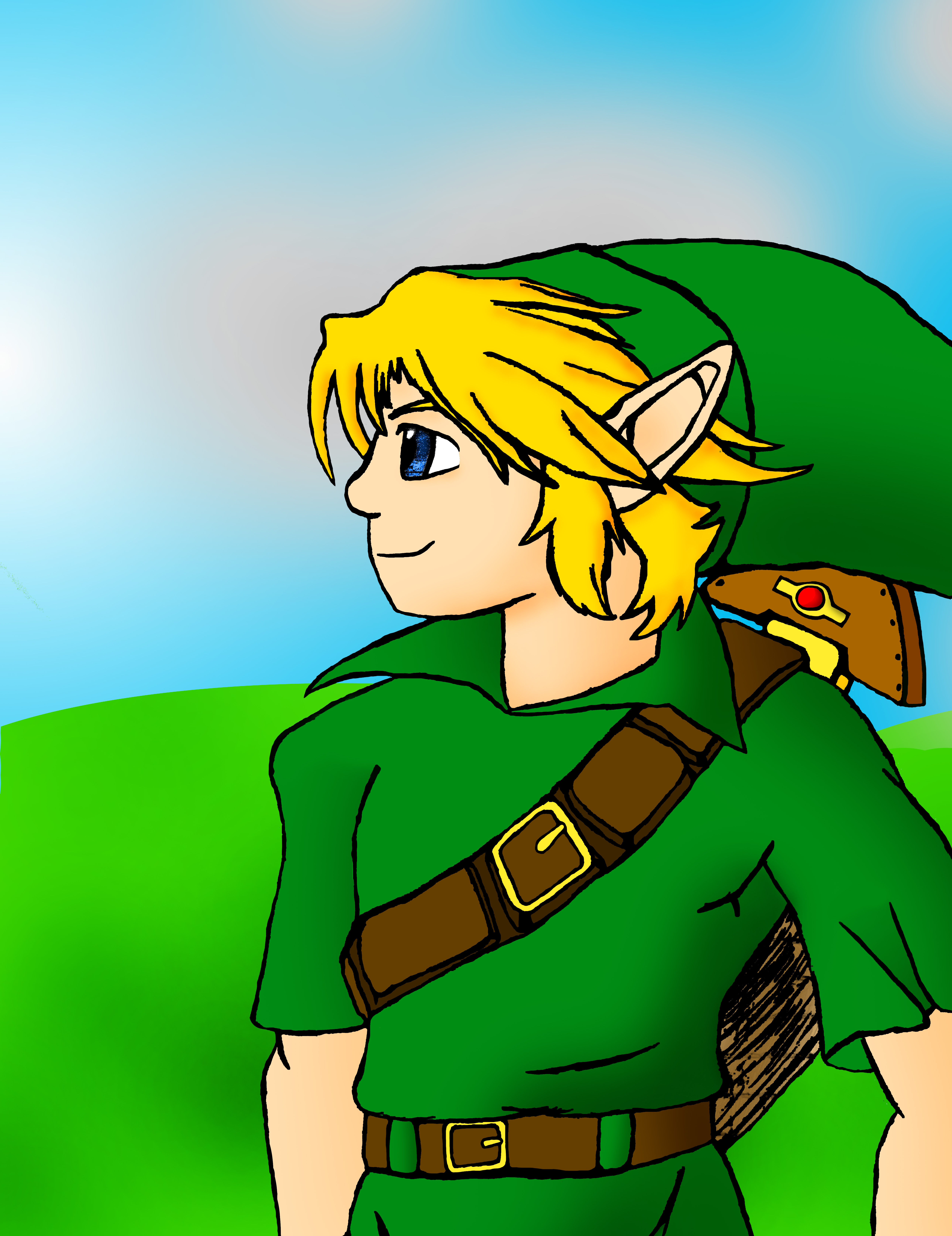 Ocarina of Time Promotional Manga Link Colored