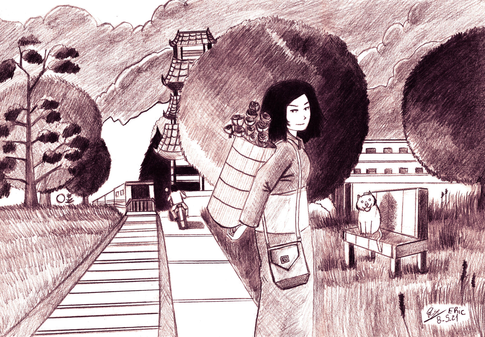 A train and an afternoon say goodbye by maaariano on DeviantArt