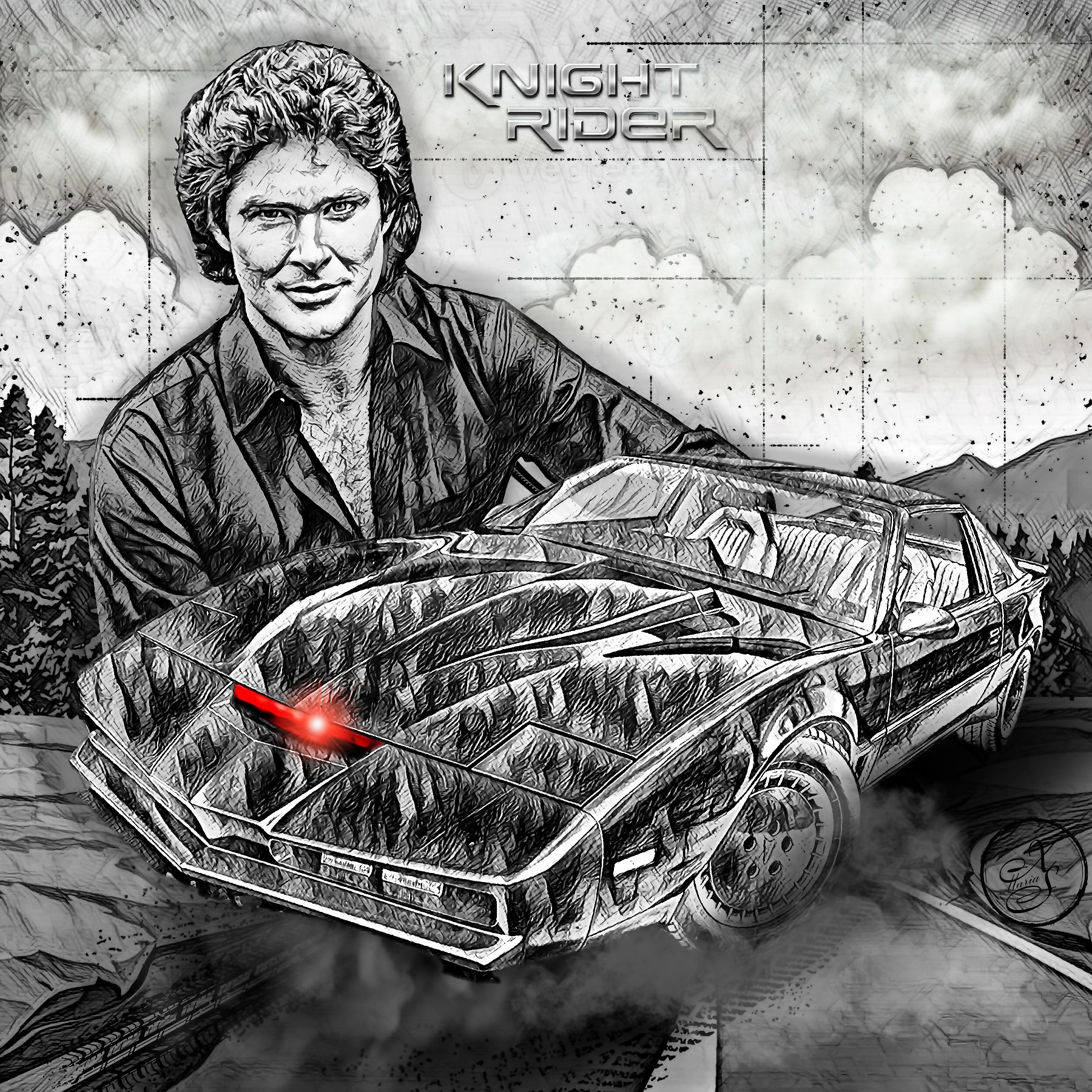 Knight Rider Drawings Night Rider - KITT by XenaMaria on DeviantArt