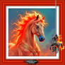 Lunar New Year Fire Horse - Framed