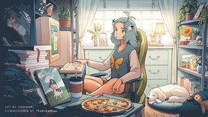 Comfy Daydreams (Commission for @TheDrewBlue)