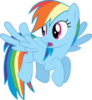 Rainbow Dash Looking Back