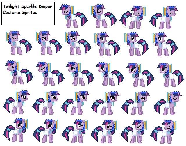 Twilight Sparkle Diaper Costume Sprites