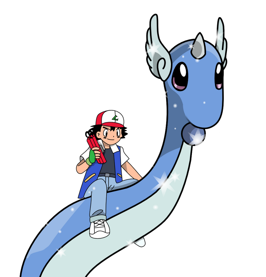 Ash with Dragonair by MSlash67-Production on DeviantArt