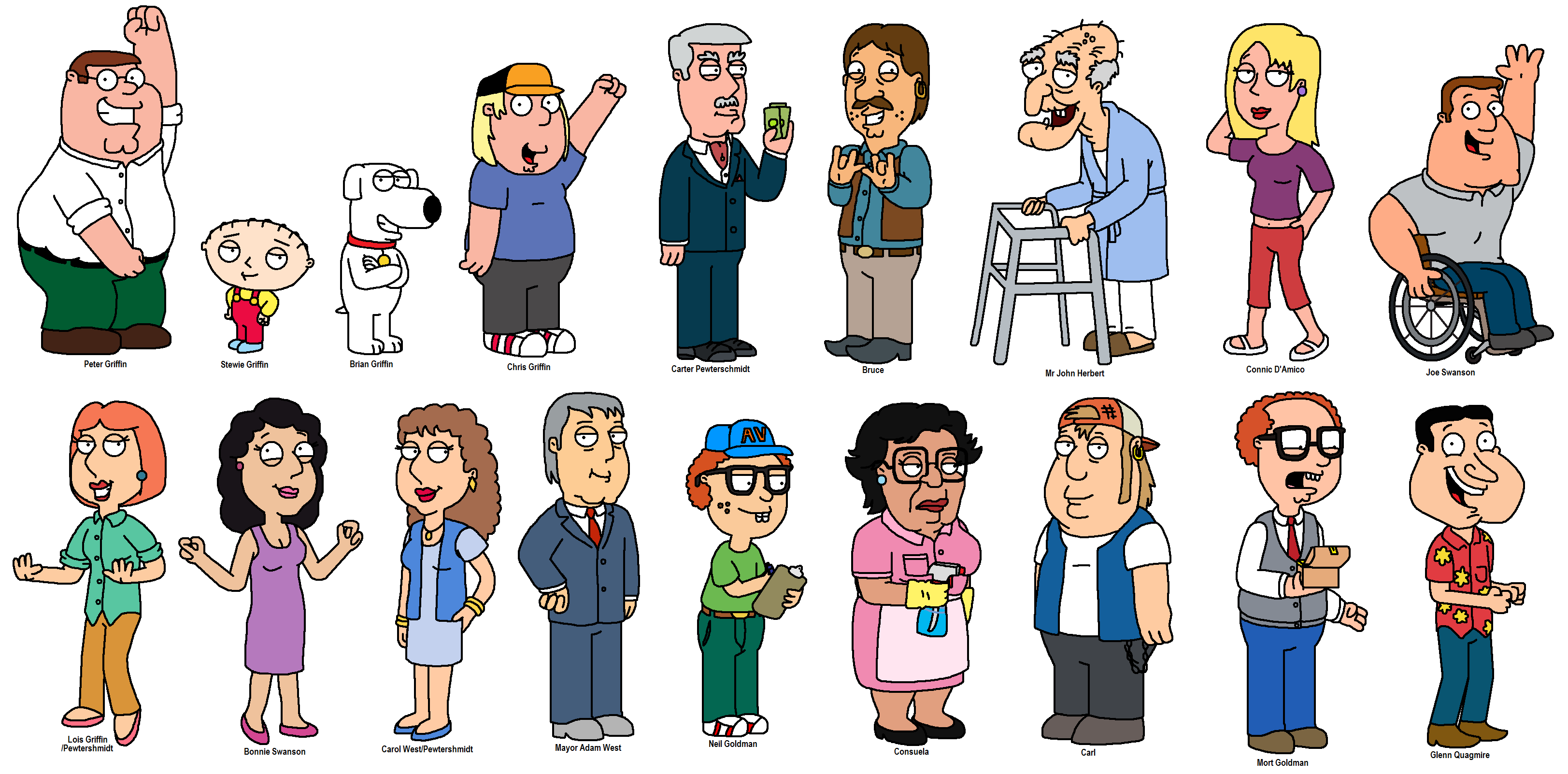 Family Guy Characters by Mighty355 on DeviantArt