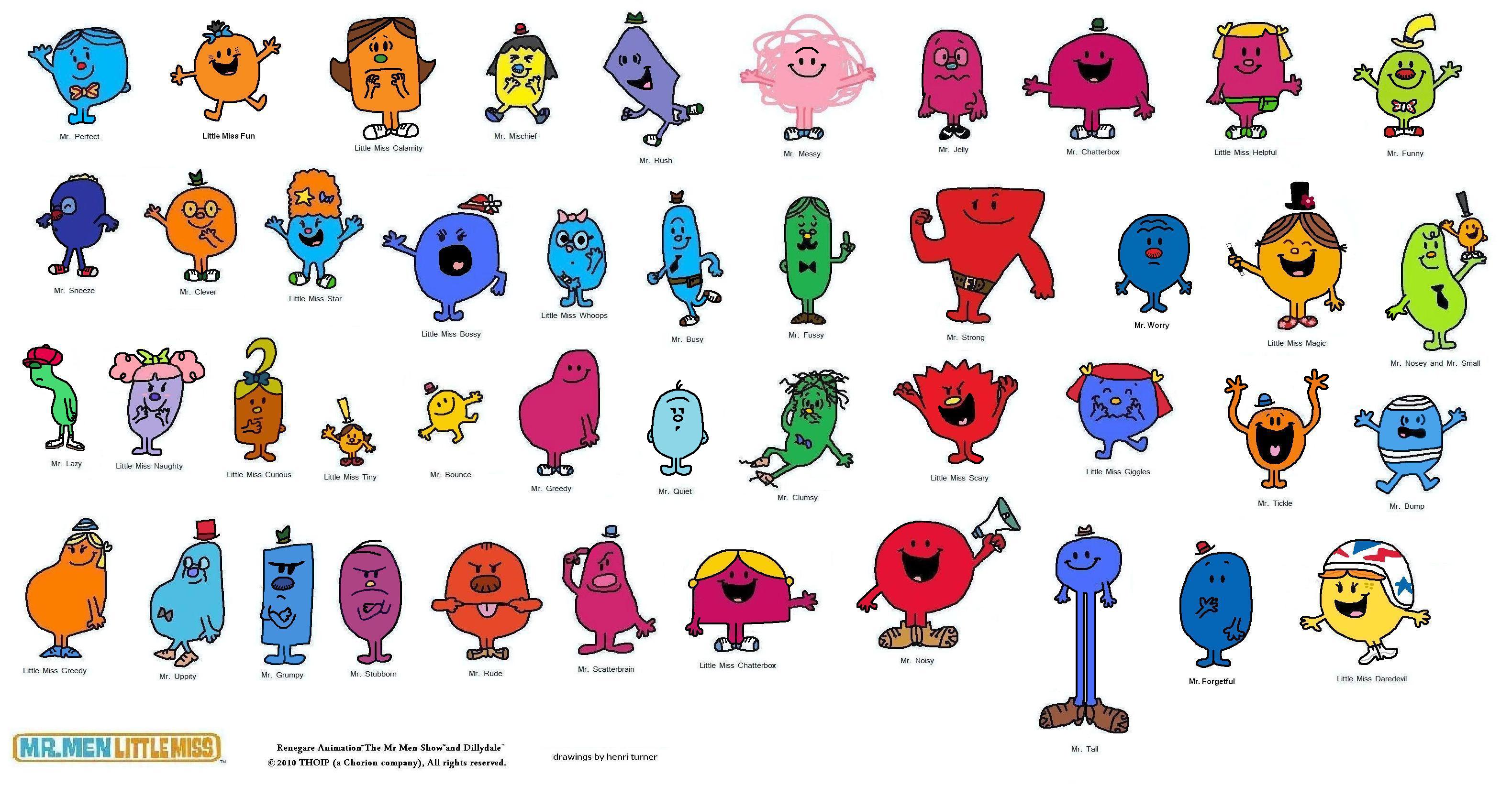 Ms Miss And Mr Men Characters