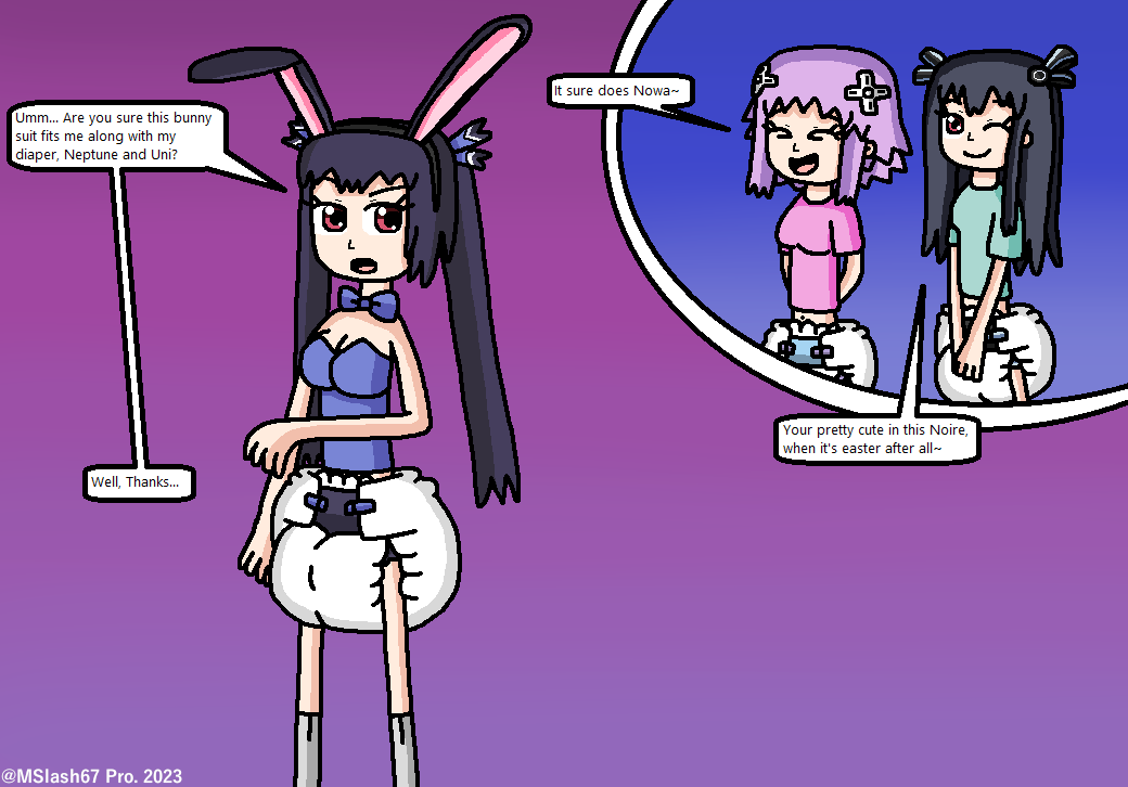 Noire In Her Bunny Suit Diapered By MSlash67 Production On DeviantArt noire-in-her-bunny-suit-diapered-by-mslash67-production-on-deviantart