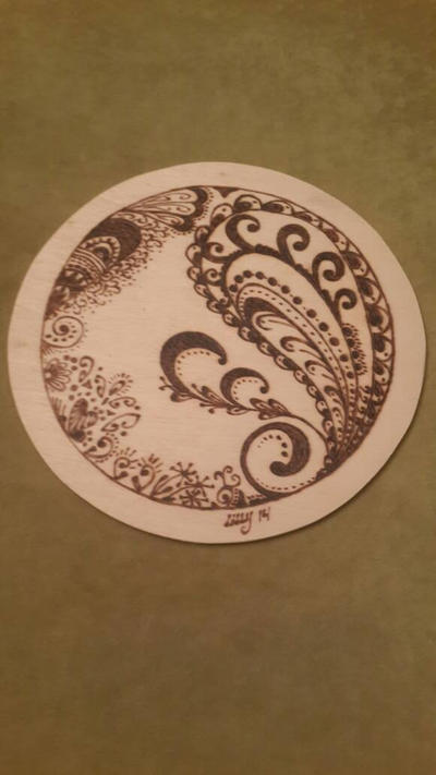 pyrography coaster by snaplilly on DeviantArt