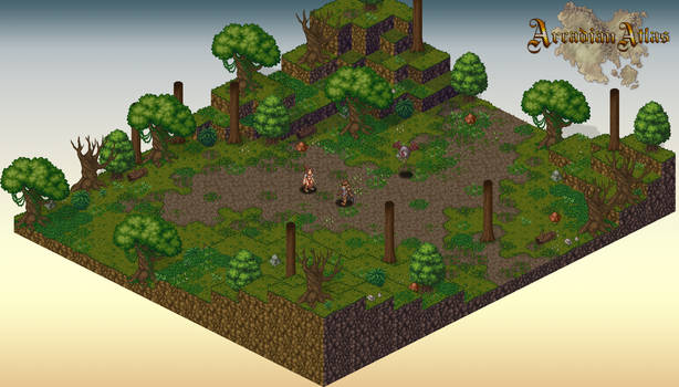 2D Isometric Forest Map