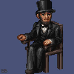 Abraham Lincoln Pixel Sprite