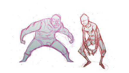 luchador sketches by marklaszlo666