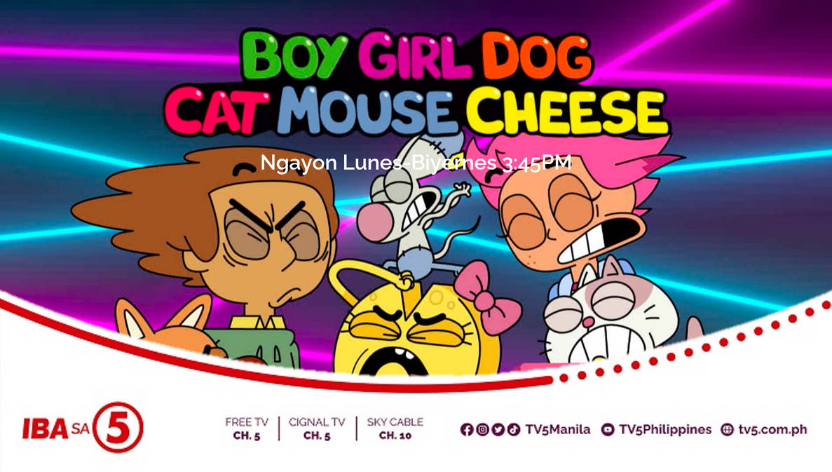Boy Girl Dog Cat Mouse Cheese - TV5 Endboard by gianheram on DeviantArt