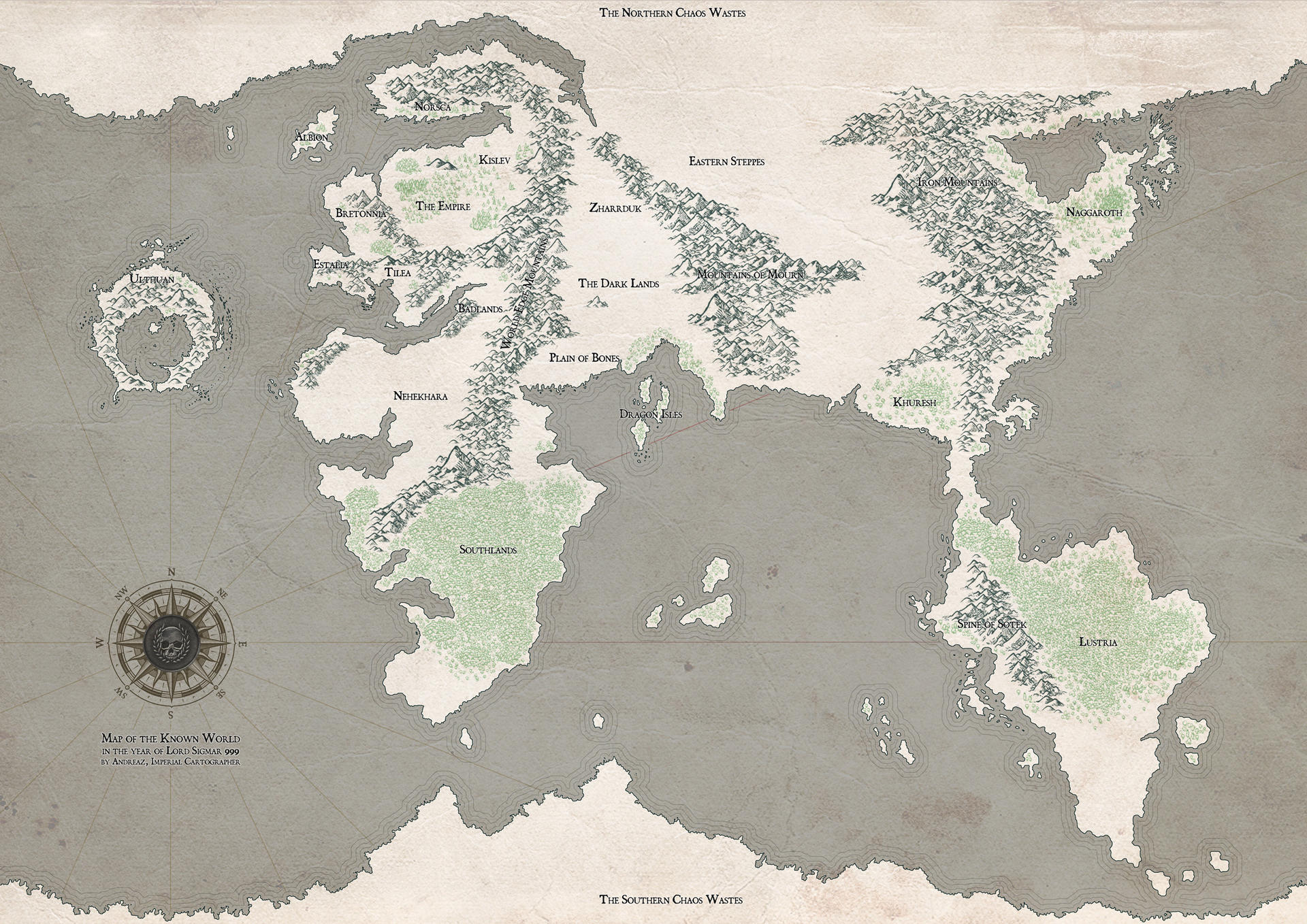 An alternative map of the Warhammer world by Tzapquiel on DeviantArt