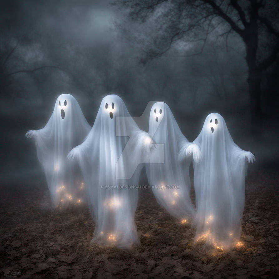 Translucent glowing ghosts by msmaldesignsai on DeviantArt