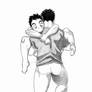 Judo boy holding