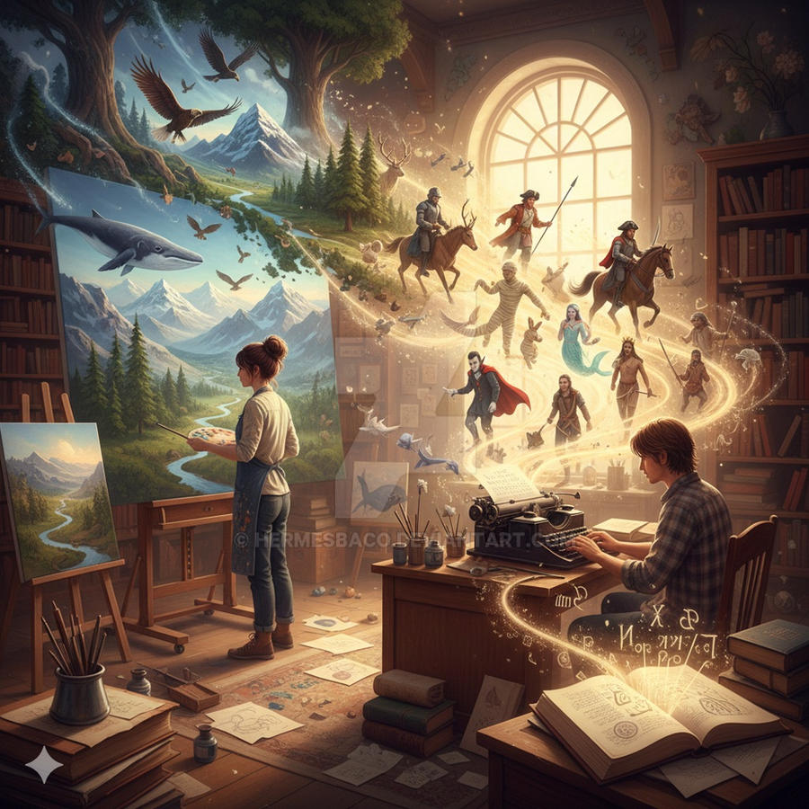 Deviantart Author THE PAINTER AND THE WRITER 004 by HermesBaco on DeviantArt
