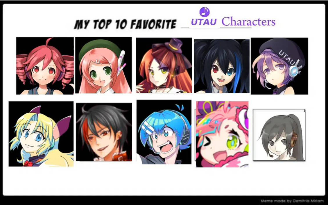 Utau Menu My Top 10 Favorite Utau Characters by vickivickster2022 on DeviantArt