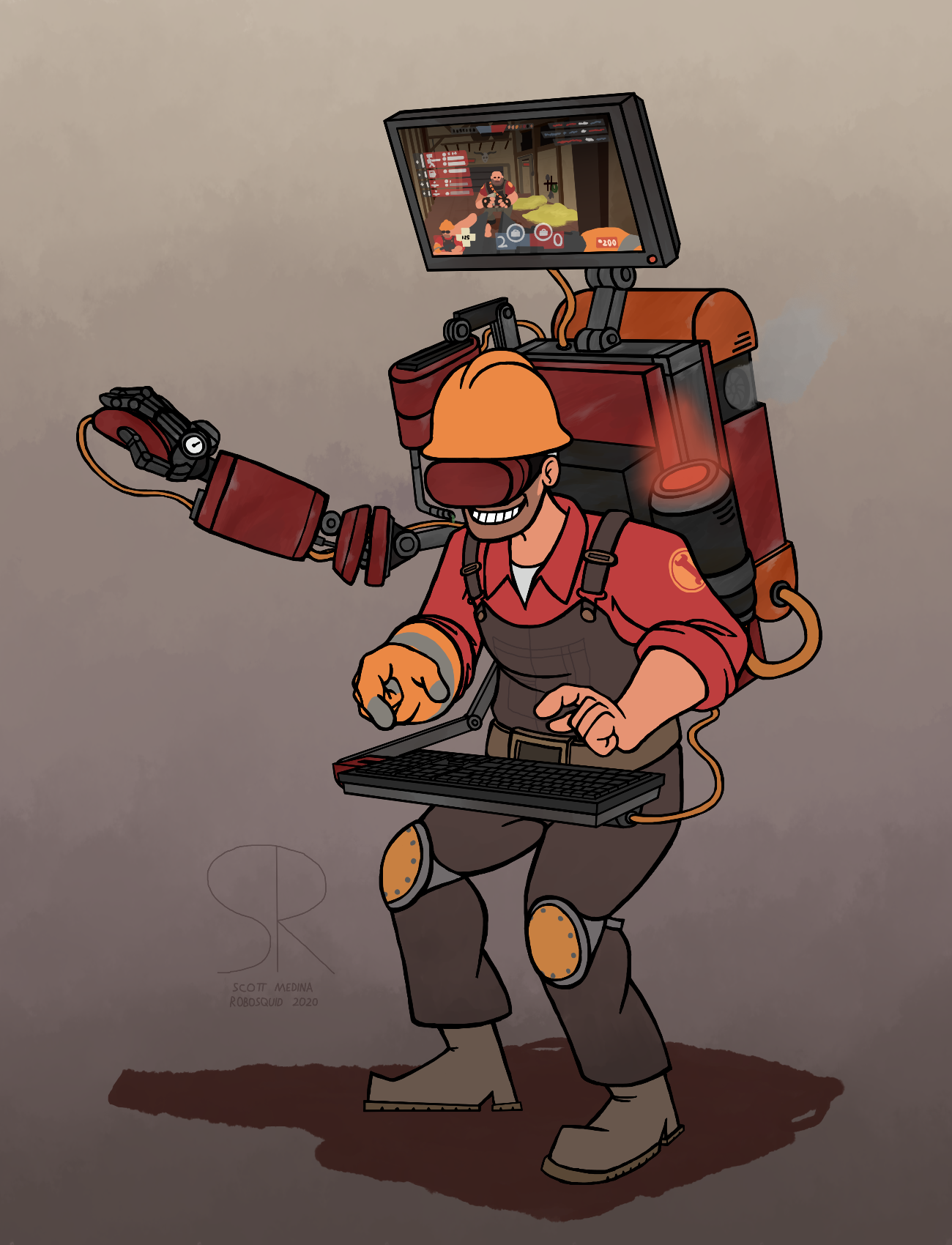 engineer gaming by RoboSquid on DeviantArt