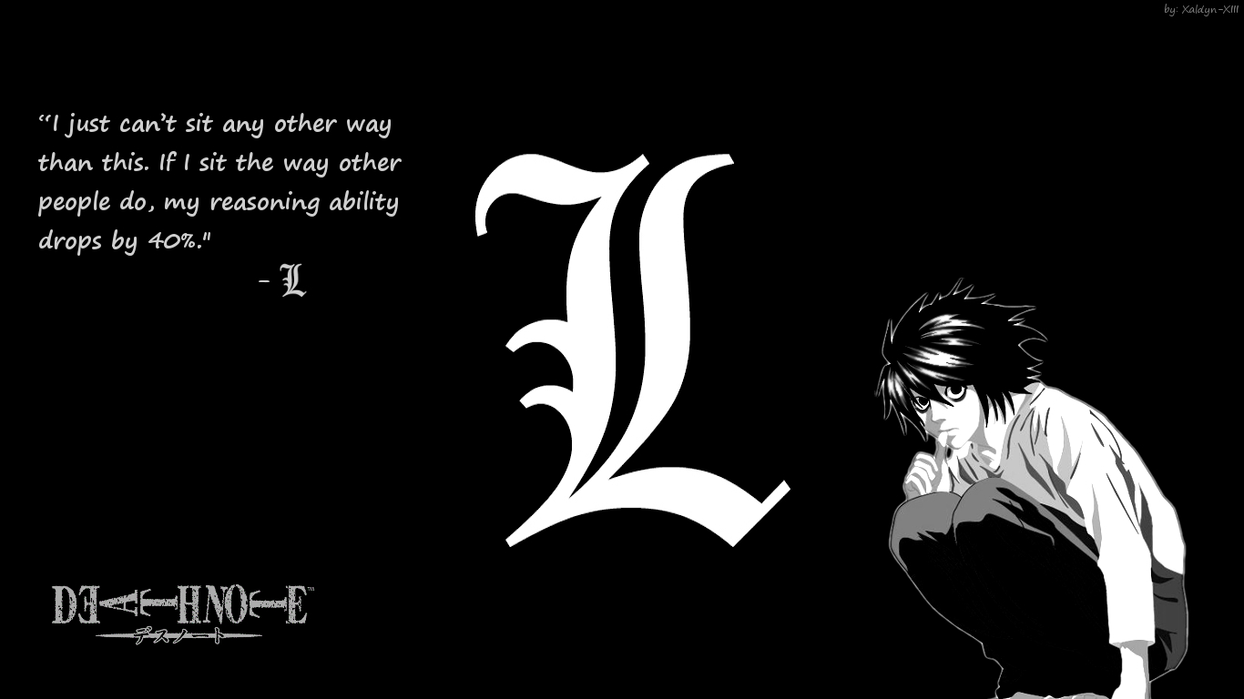 L Wallpaper (Death Note) by Xaldyn-XIII on DeviantArt
