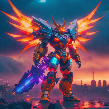 Angelic Mecha In Orange3