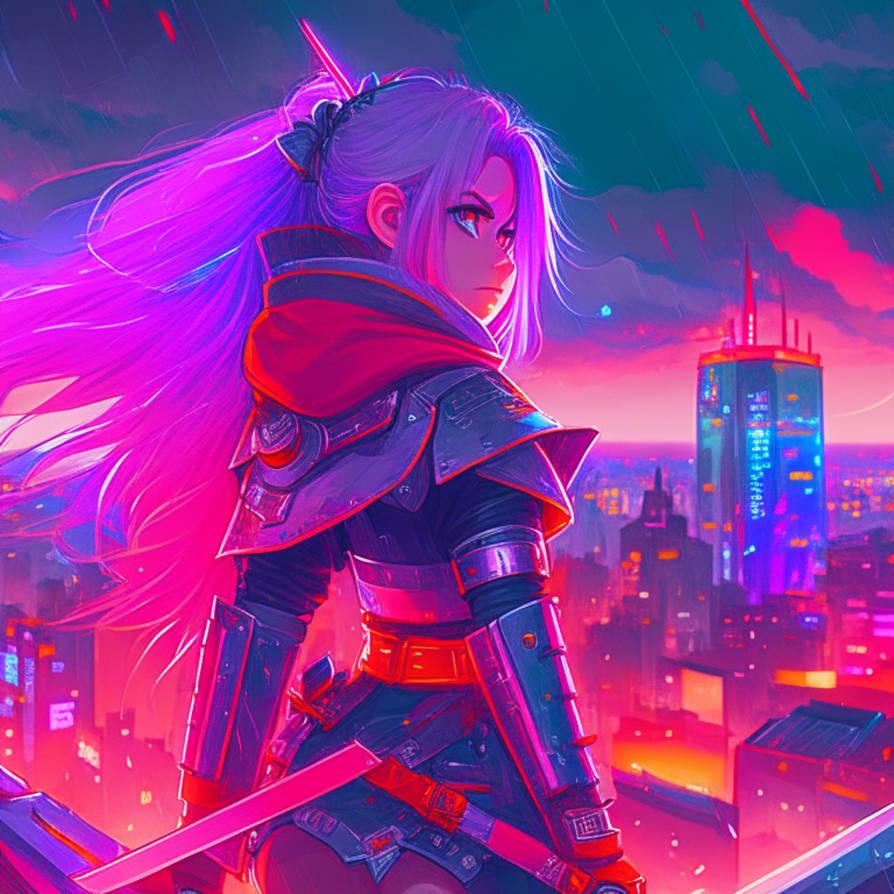 Red4 Cyber Ninja Girl In Red4 by zealotxdrd on DeviantArt