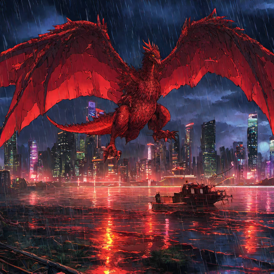 Rodan emerges3 by zealotxdrd on DeviantArt