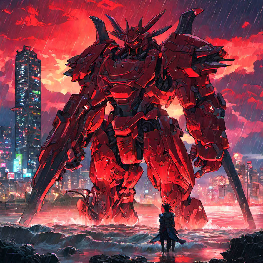 Samurai Mech Front Rear Samurai Mech In Red by zealotxdrd on DeviantArt