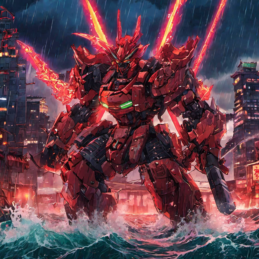 Samurai Mech Front Rear Samurai Mech In Red4 by zealotxdrd on DeviantArt