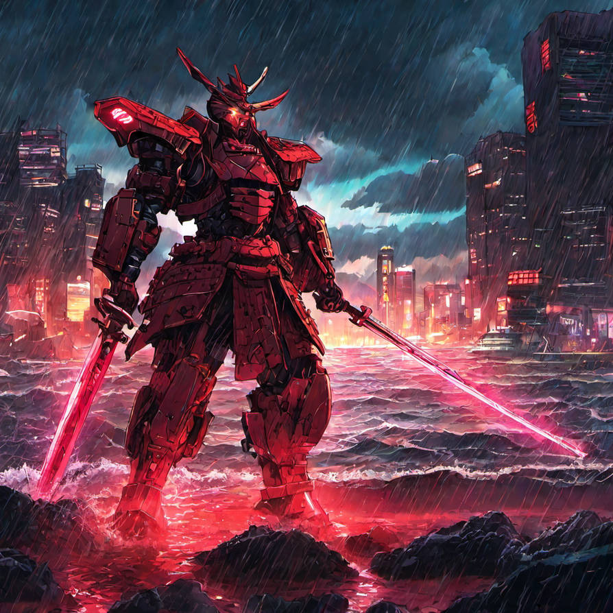 Samurai Mech Front Rear Samurai Mech In Red5 by zealotxdrd on DeviantArt