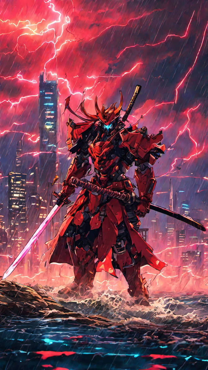 Samurai Mech Front Rear Samurai Mech In Red6 by zealotxdrd on DeviantArt