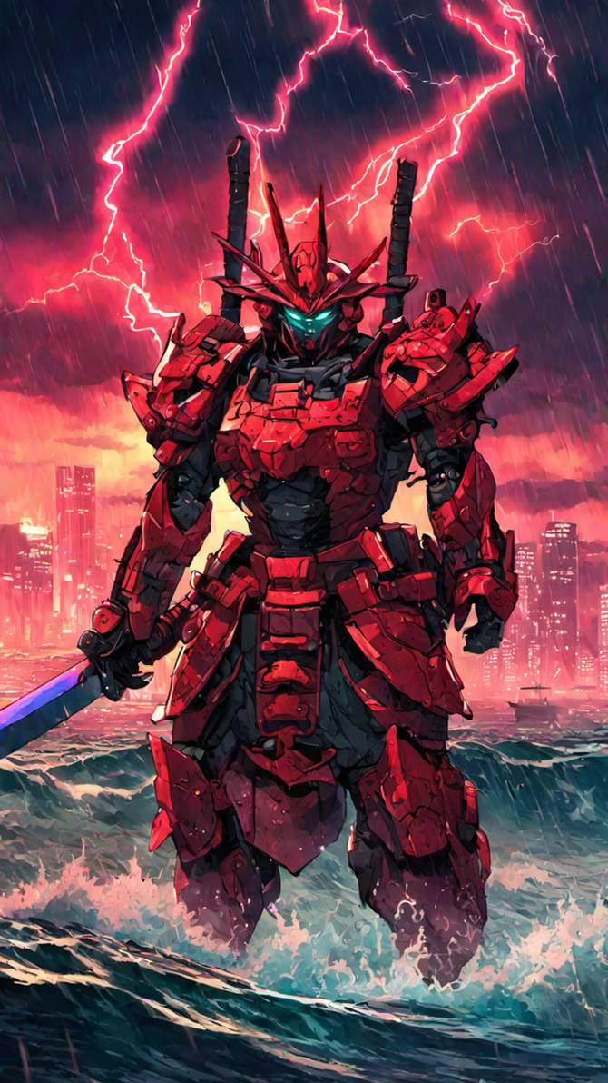 Samurai Mech Front Rear Samurai Mech In Red7 by zealotxdrd on DeviantArt