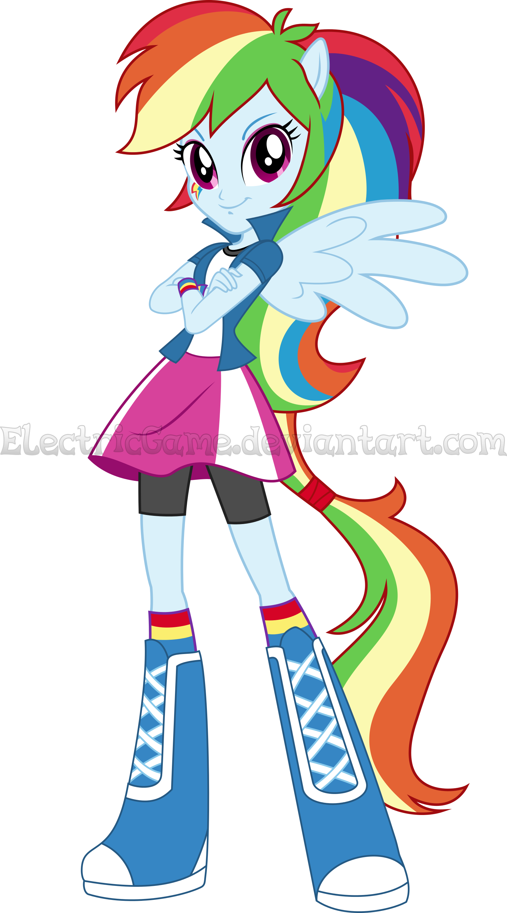 Rainbow Dash and parasprites Equestria Girls by 