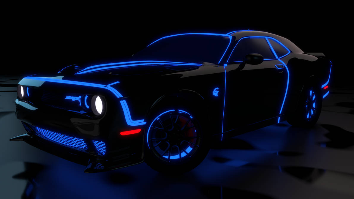 Blender - Dodge Hellcat Neon Cam 2 by pricelessjunk on DeviantArt