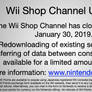 The Wii Shop Channel Has Closed