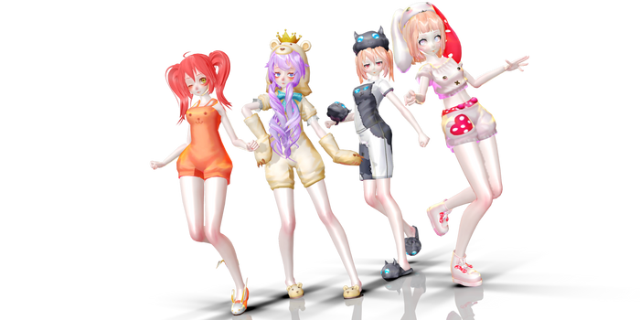 Fluffy sleepy - MMD - model dl