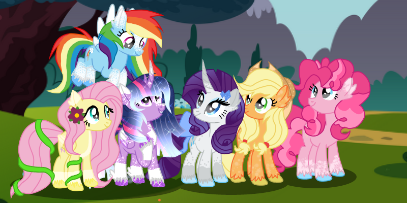 Redesign of the mane 6 by Moonfluffysnow on DeviantArt
