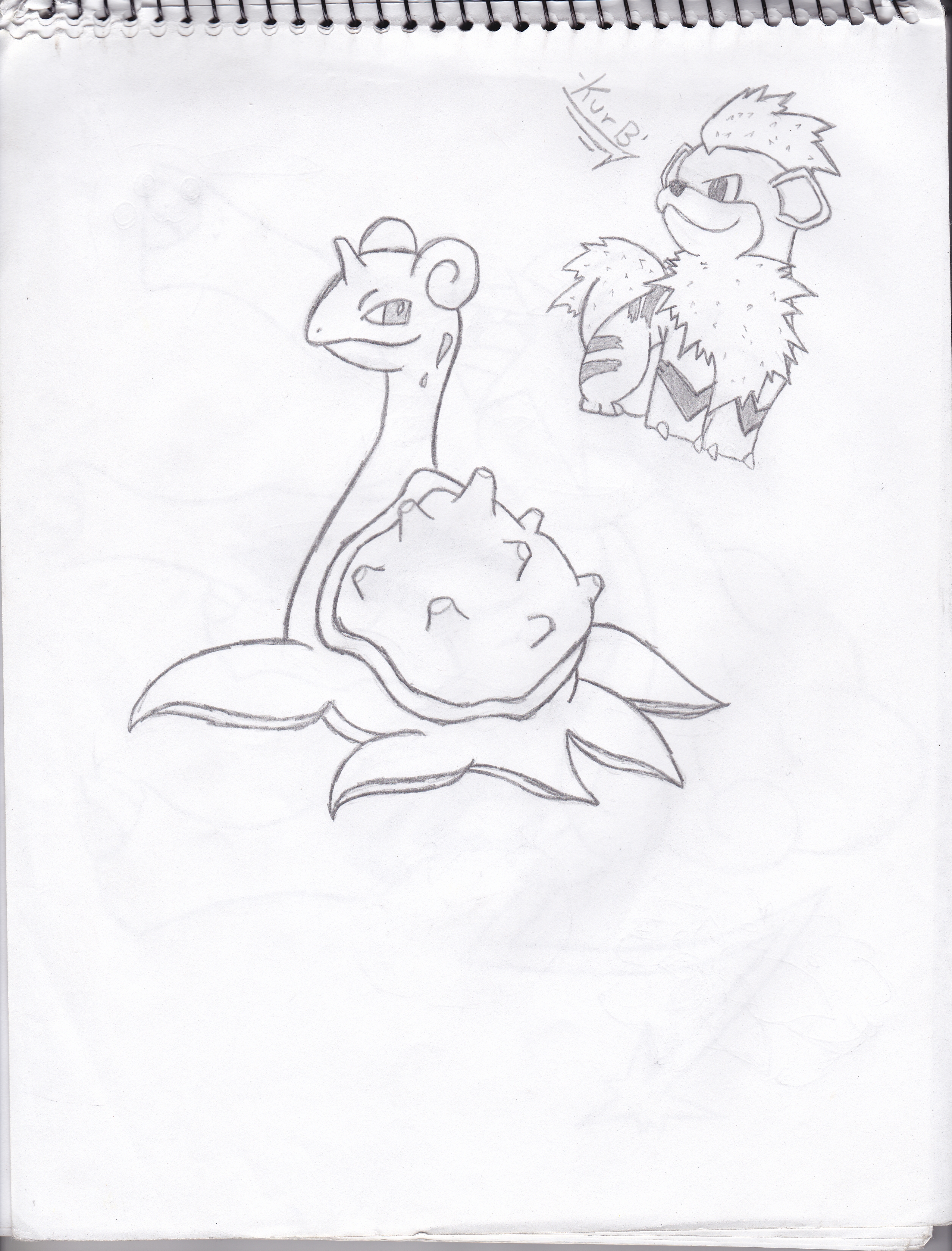 Lapras y Growlithe