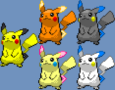 Pkmn:. Shiny Series #36 + #37 - Pikachu by Fire-For-Battle on DeviantArt