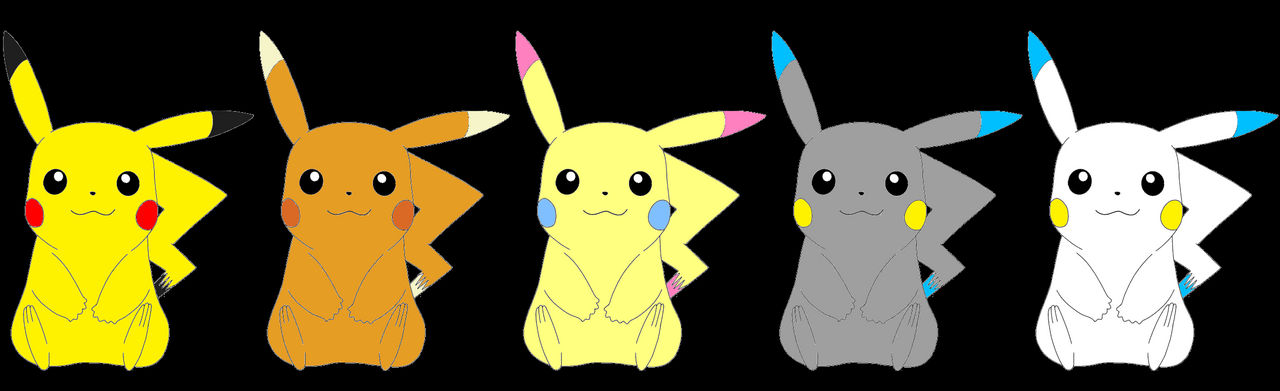 Pikachu Different Color