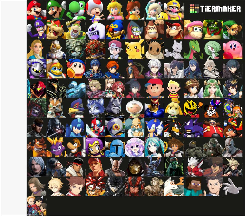 Sbbu Roster Deviantart The Ultimate Super Smash Bros All-Stars Roster by MechaSonicSuperFan on ...