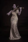 Infrared studio portrait Lady with Violin - 5 by photographybypixie